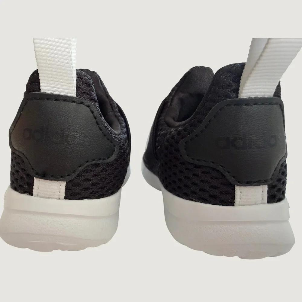 Adidas Lite Racer Adapt 4.0 Baby/Toddler Black White Slip On Sneakers Size 5K